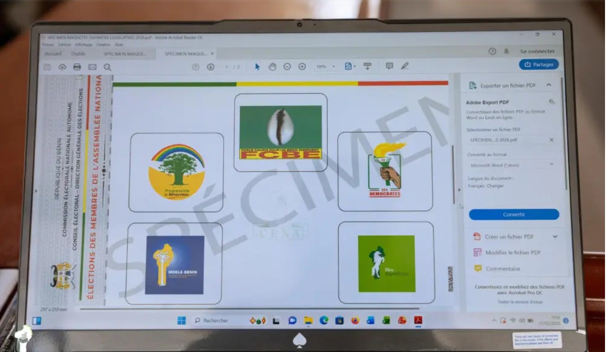 Législatives et Communales 2026 : CENA et partis politiques valident les spécimens du bulletin unique